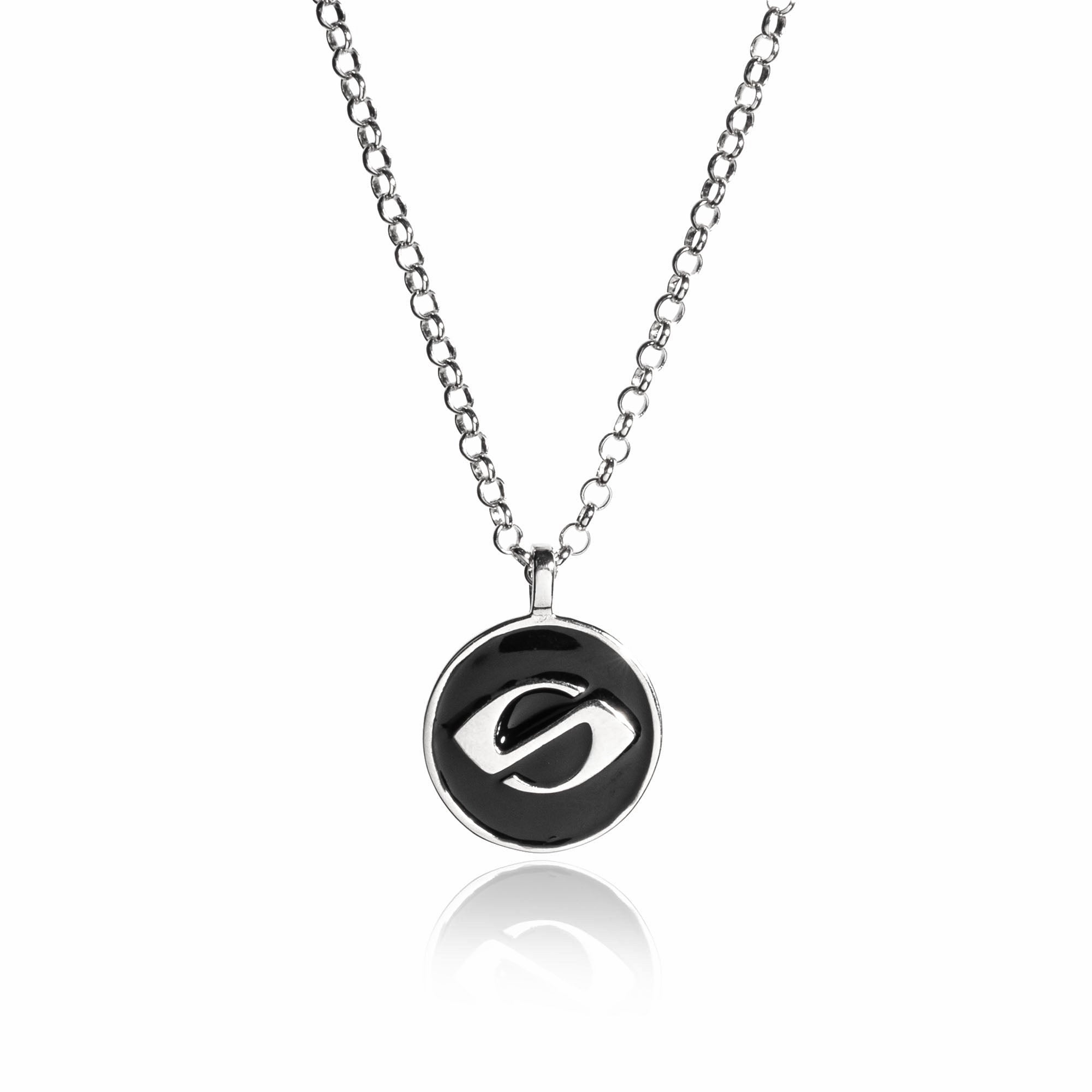 Schwarze Logo Halskette - warpedsense