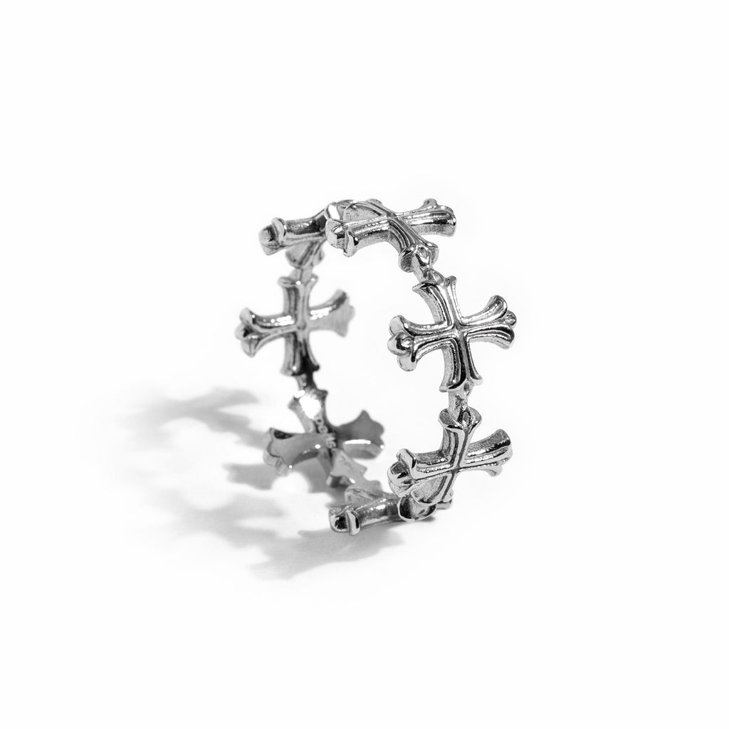 Silberner Kreuzring für Herren & Damen – Gothic & Streetwear Schmuck | warpedsense®