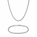 Cuban Set mit 4mm Halskette und 4mm Armband