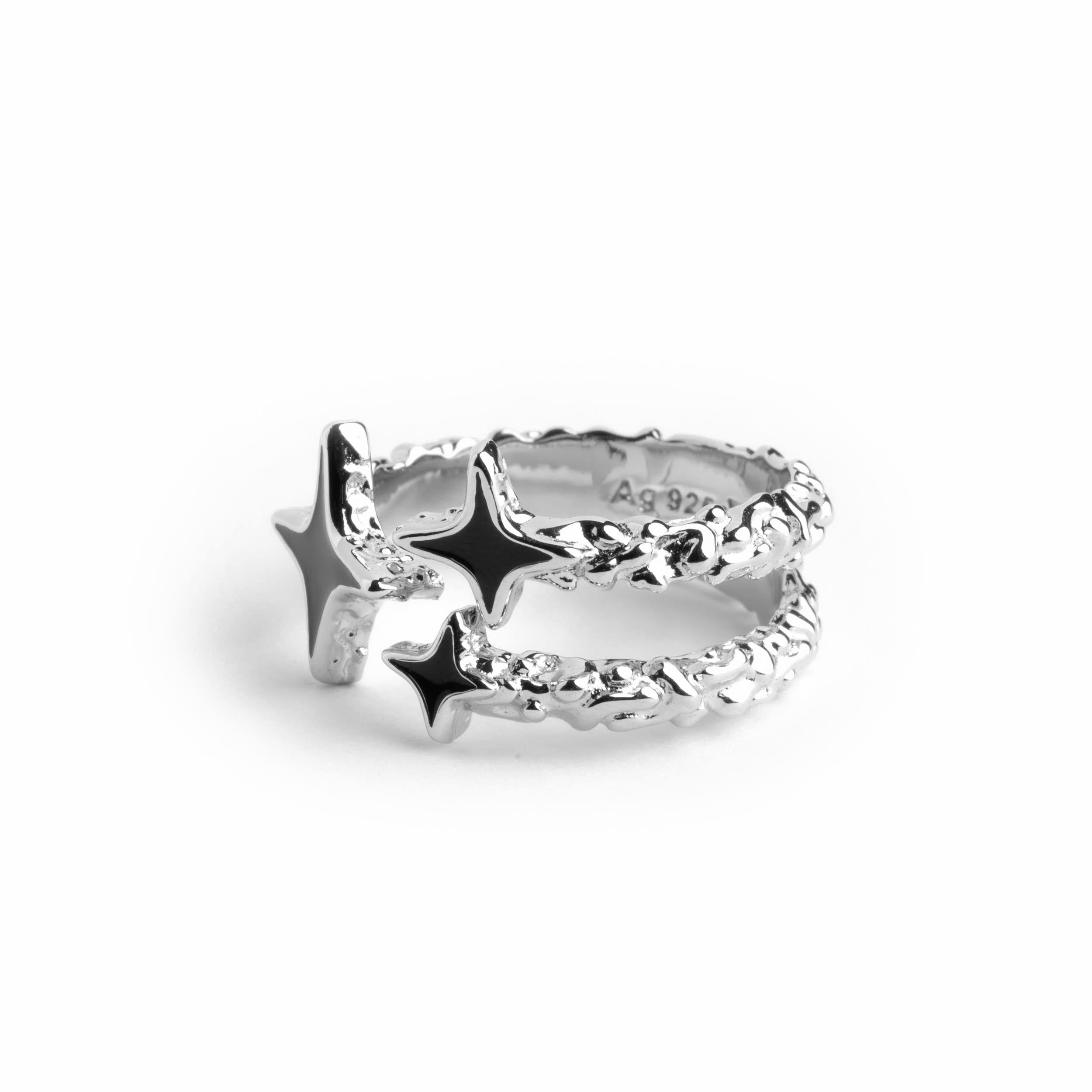 Verstellbarer Silberring für Herren und Damen mit einzigartiger Optik | warpedsense®