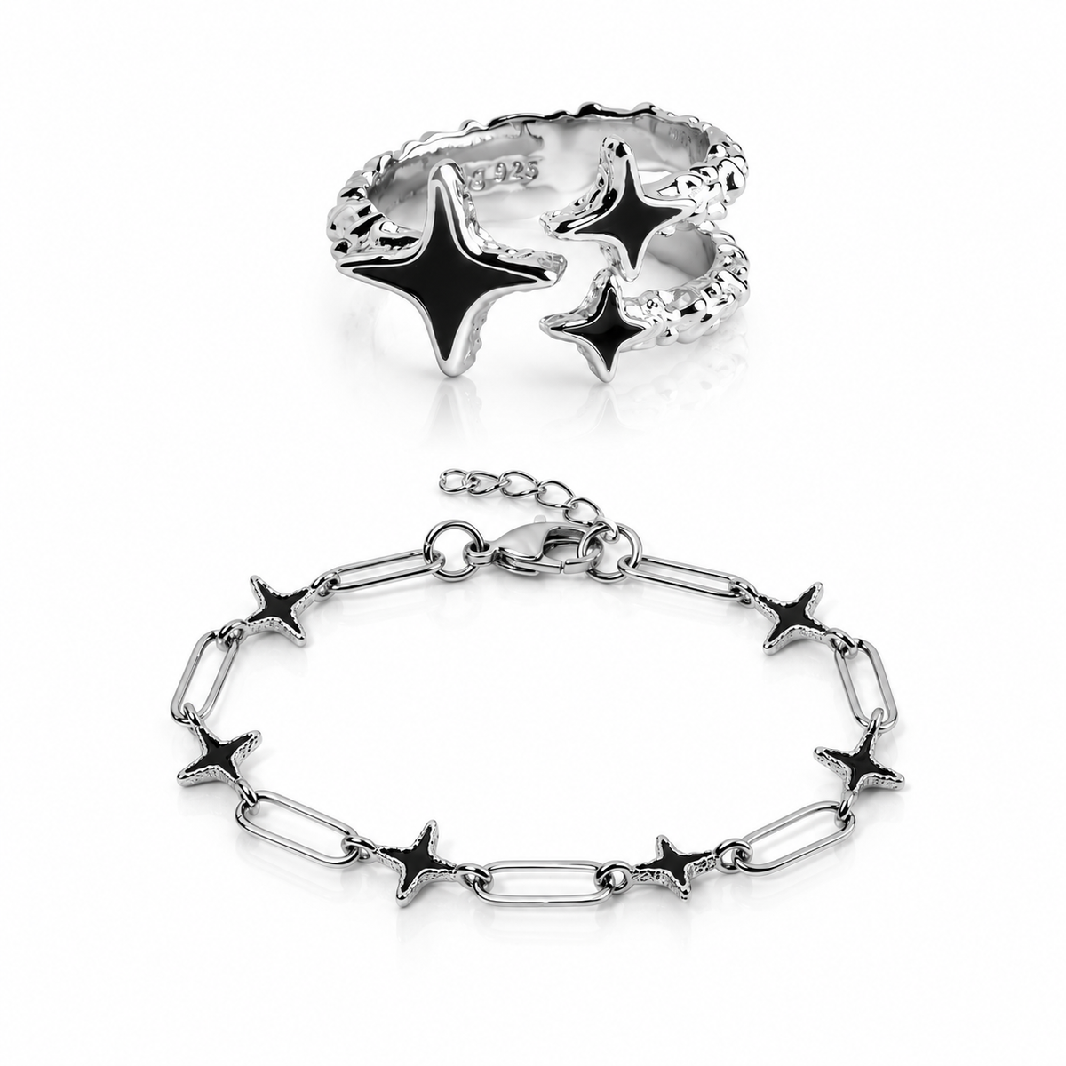 Molten Stars Set mit Ring und Armband