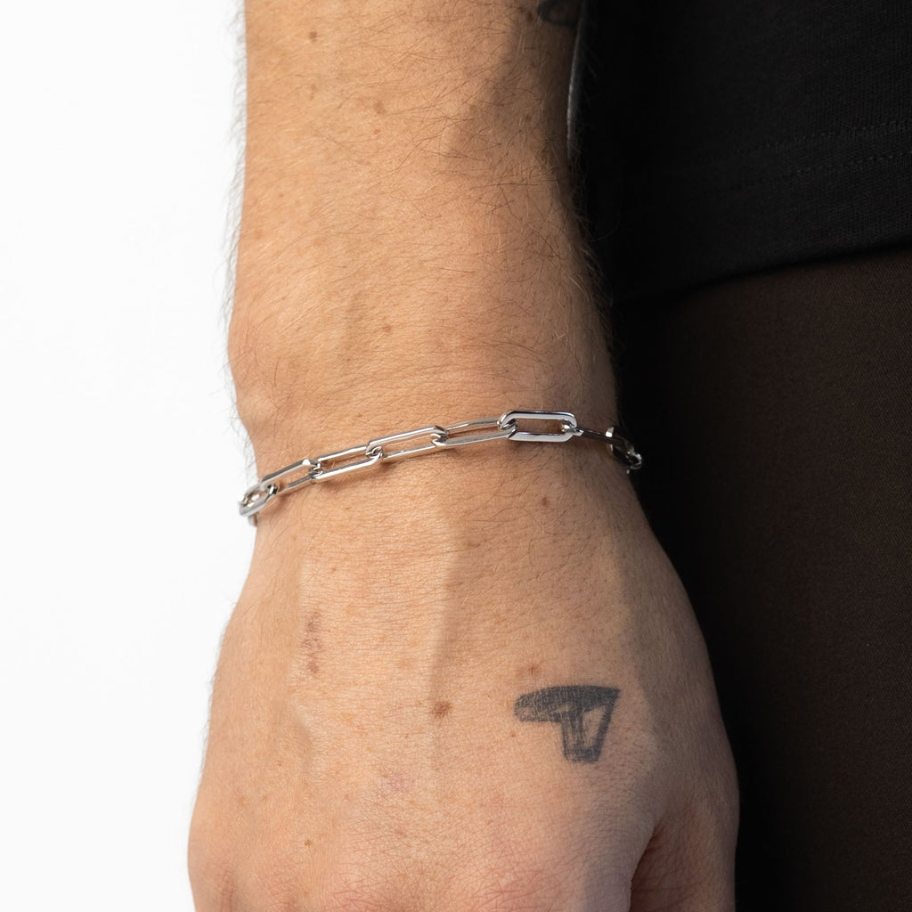 Stylisches Silberarmband für Männer, robust und langlebig | warpedsense® 