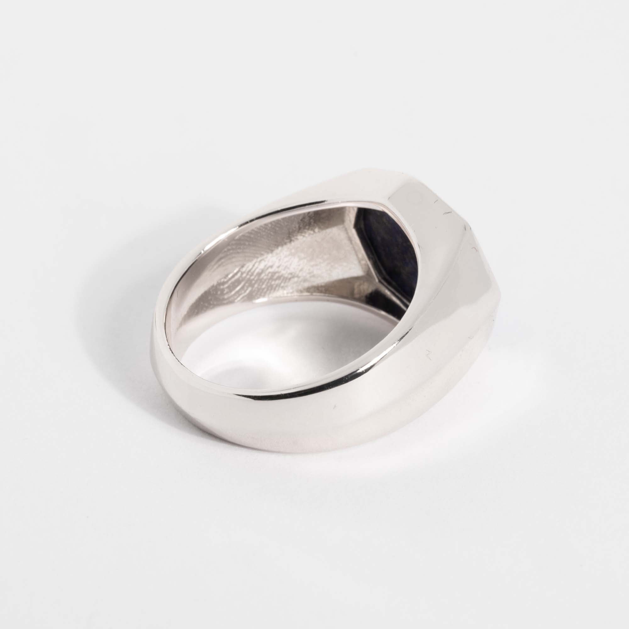 Blue Gemstone Ring | Light Silver - warpedsense