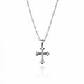 Silberne Kreuz Halskette mit feinem Anhänger aus 925 Sterlingsilber, wasserfest und rostfrei 