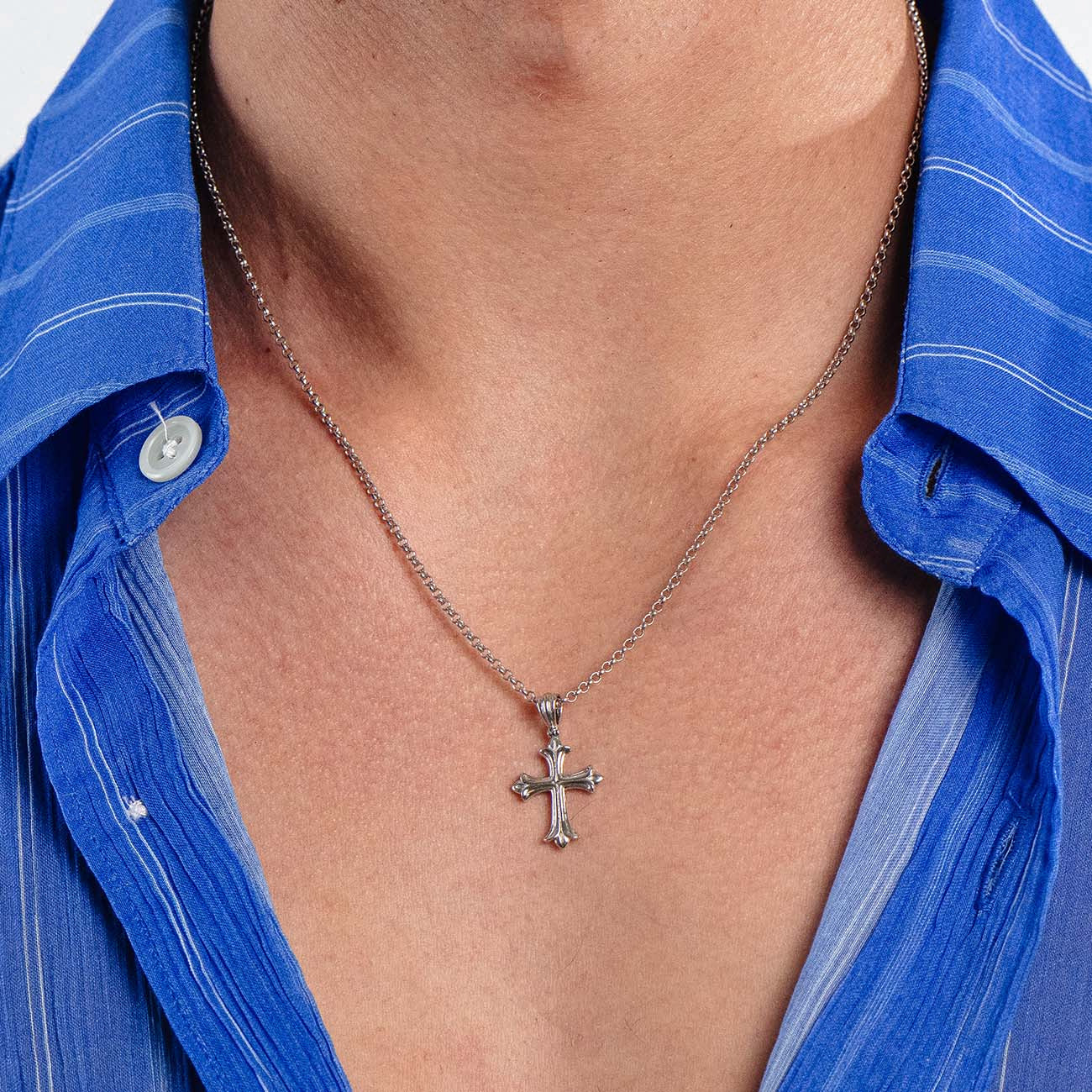 Hochwertige Kreuz Halskette für Damen und Herren, zeitloses Design im Vintage-Stil  
