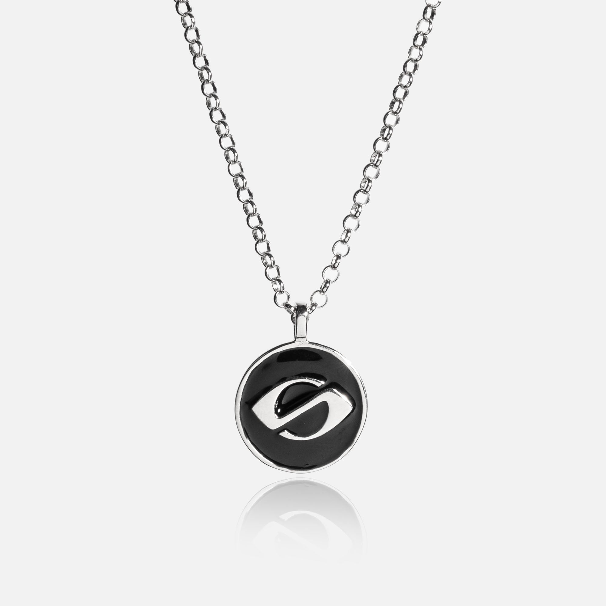 Schwarze Logo Halskette - warpedsense
