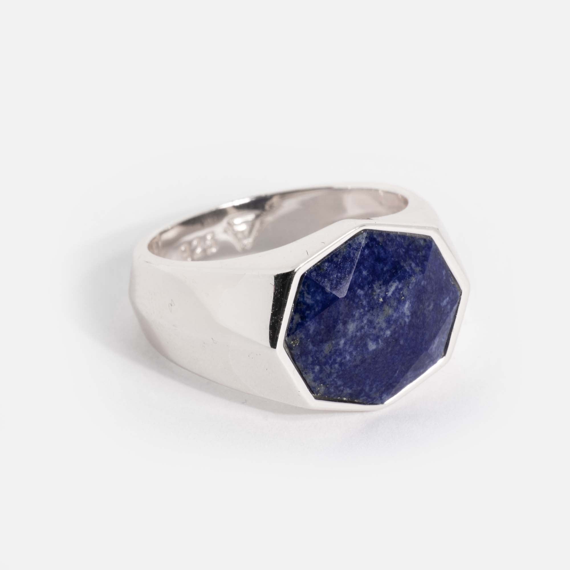 Blue Gemstone Ring | Light Silver - warpedsense