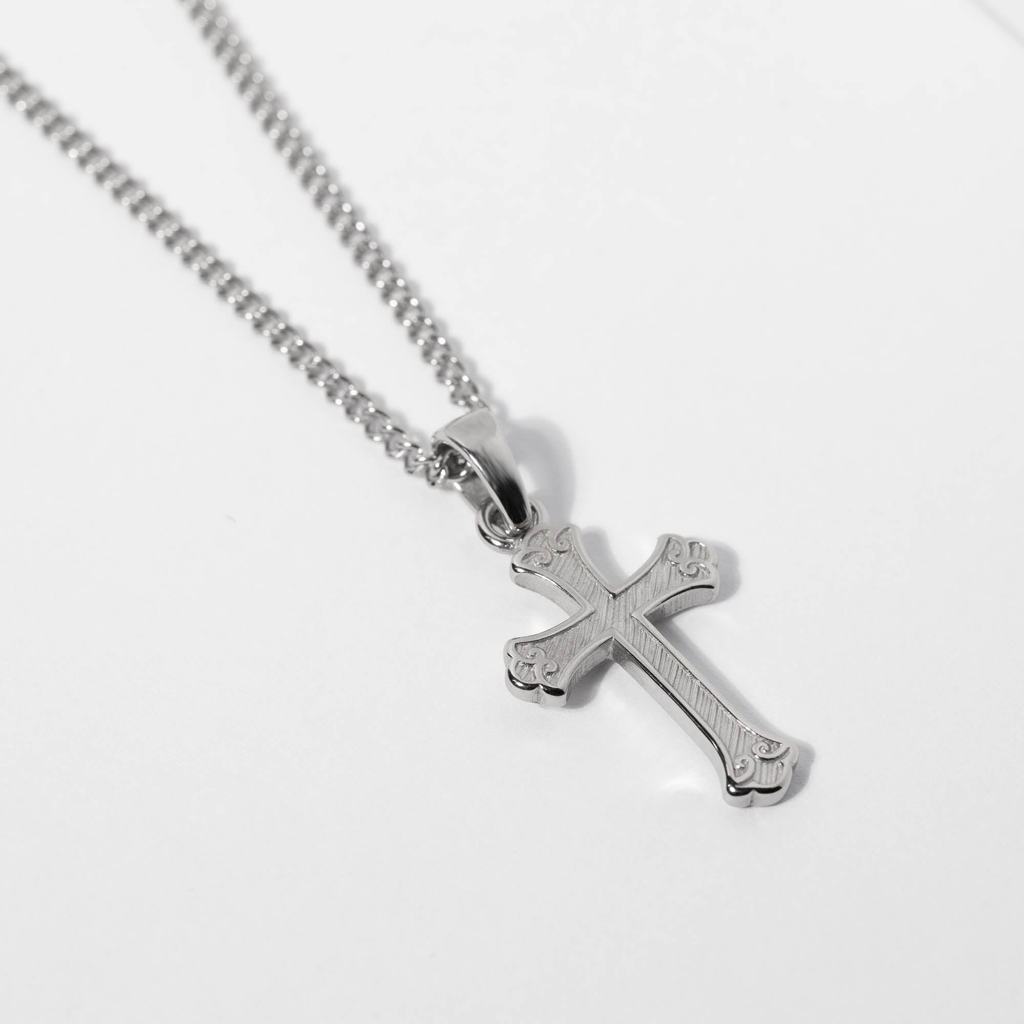 Feine Kreuz Halskette für Damen und Herren, inspiriert von Vintage & Gothic-Stil