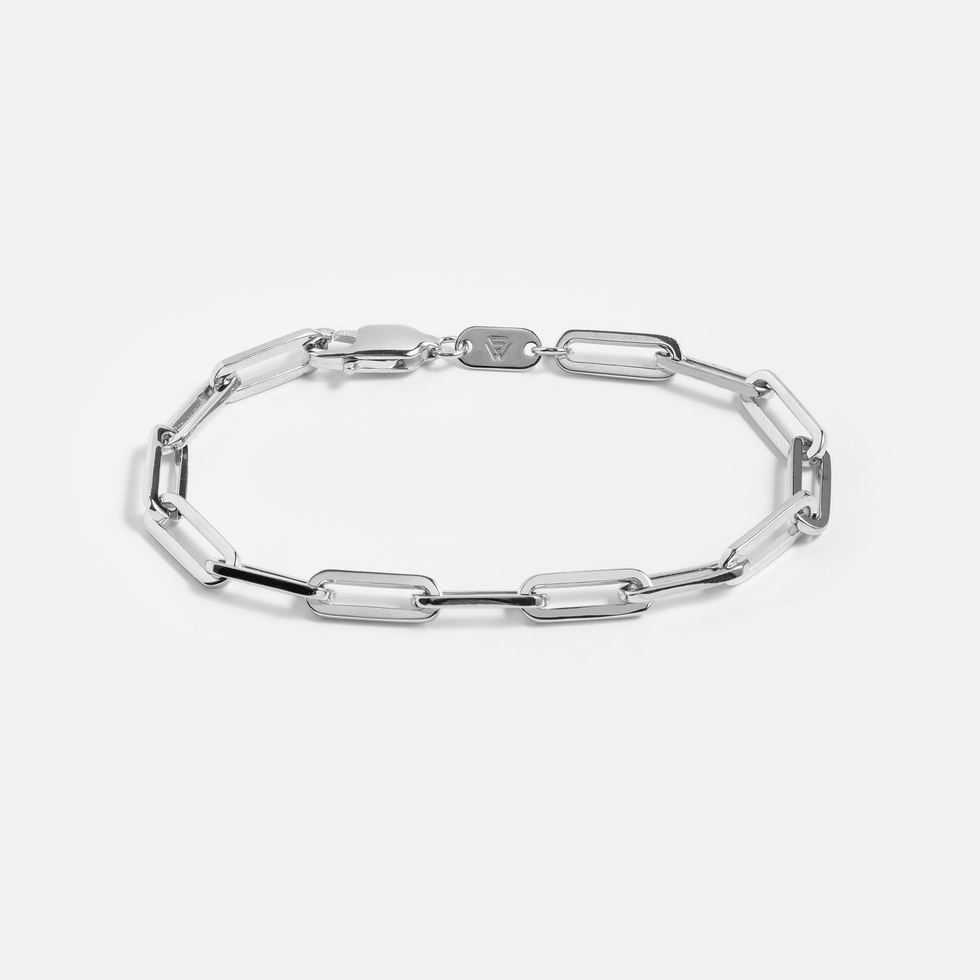 Silbernes Paperclip Armband aus Edelstahl, wasserfest und rostfrei | warpedsense® 