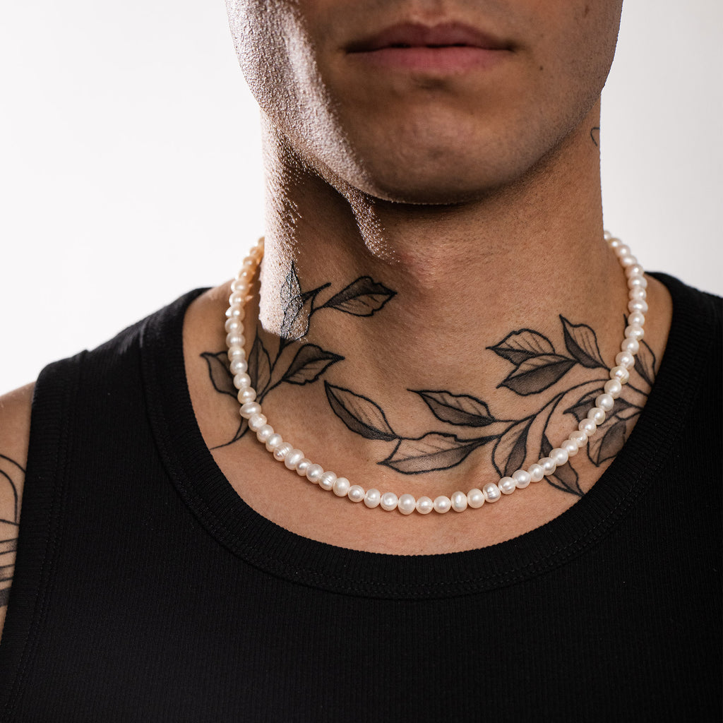Schmuck-Set - Perlenkette und Perlenarmband - warpedsense