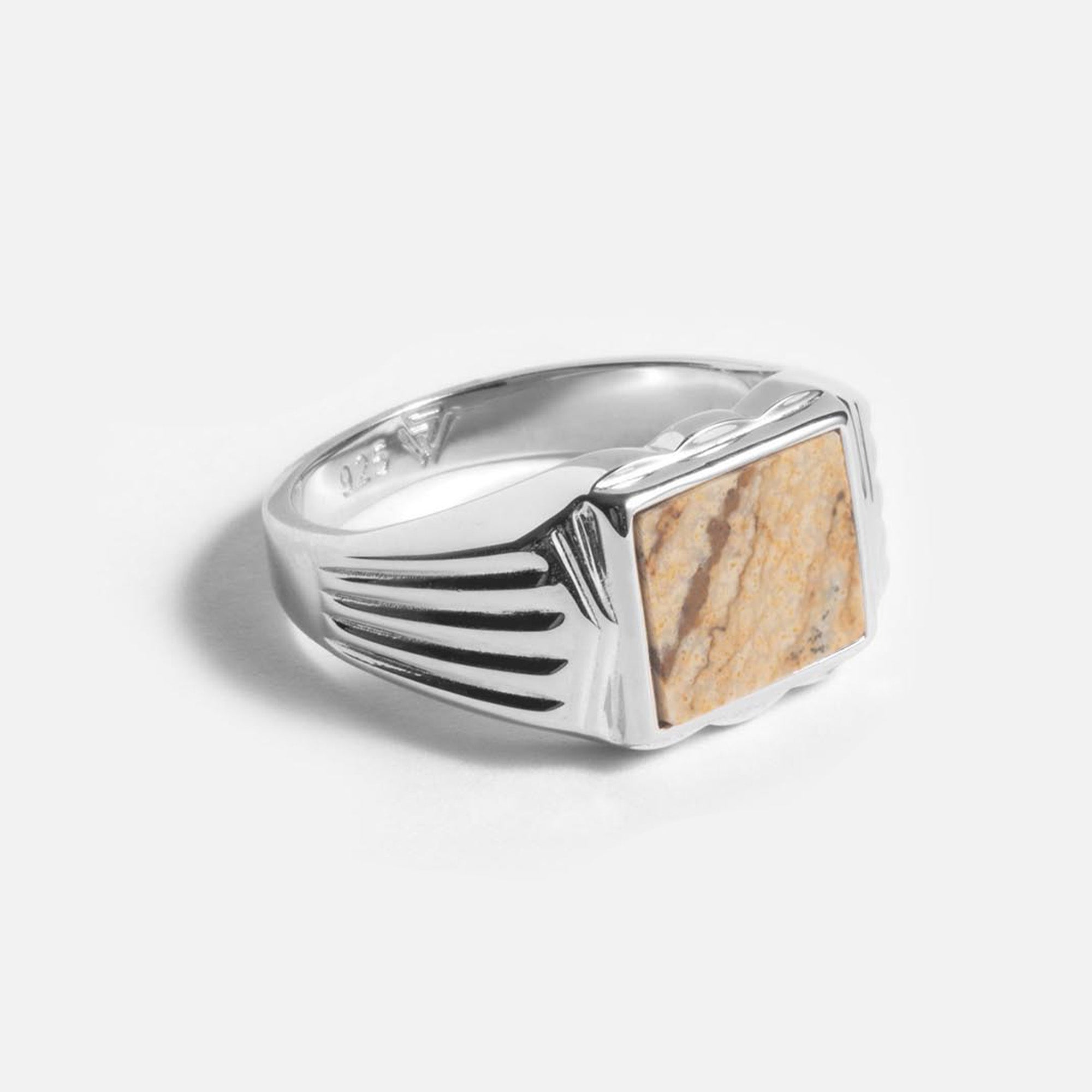 Beige Jasper Ring - warpedsense