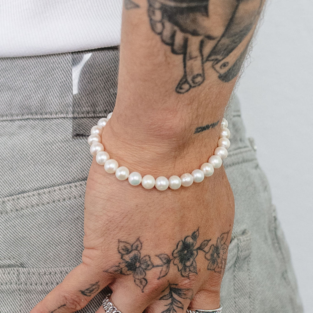 Schmuck-Set - Perlenkette und Perlenarmband - warpedsense