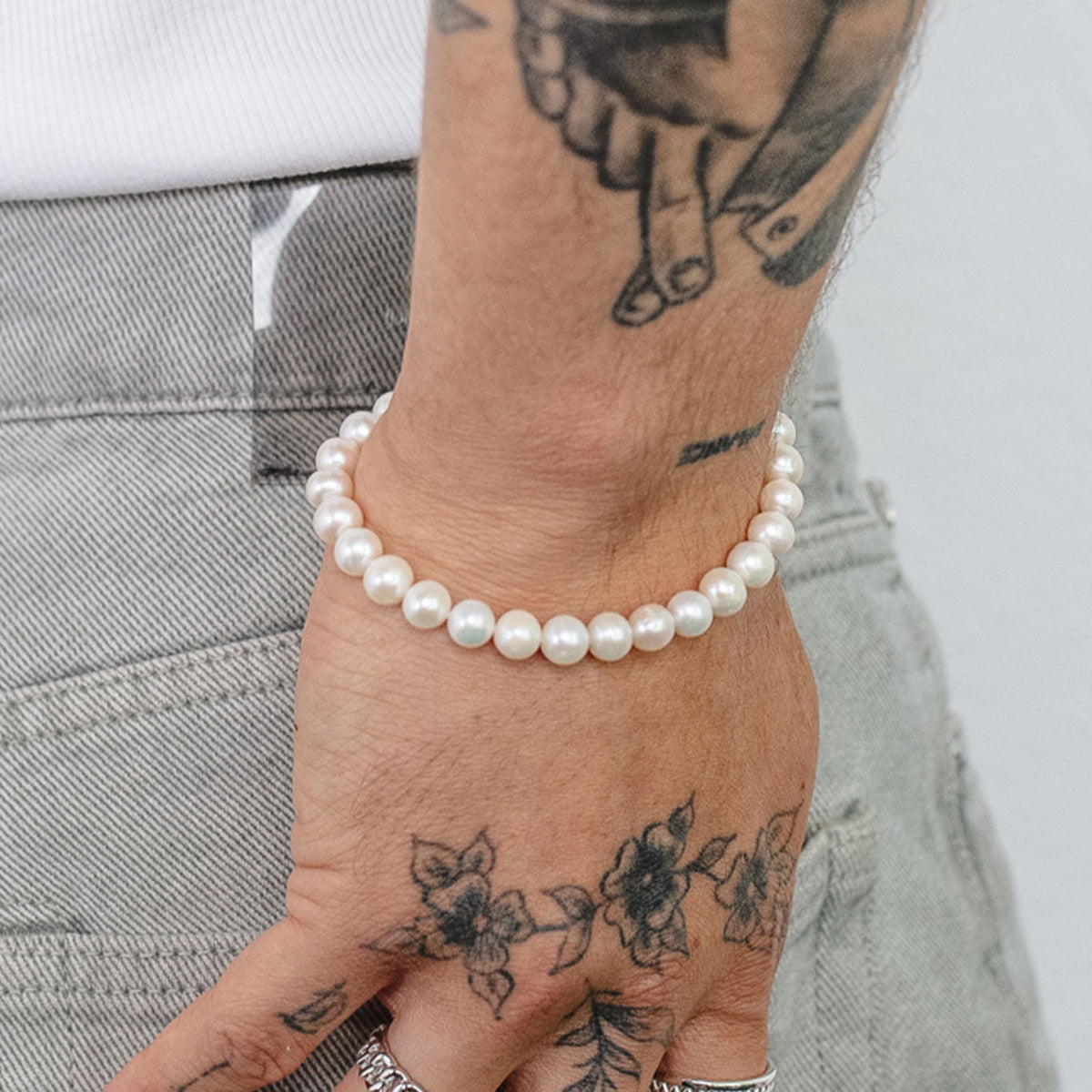 Schmuck-Set - Perlenkette und Perlenarmband - warpedsense