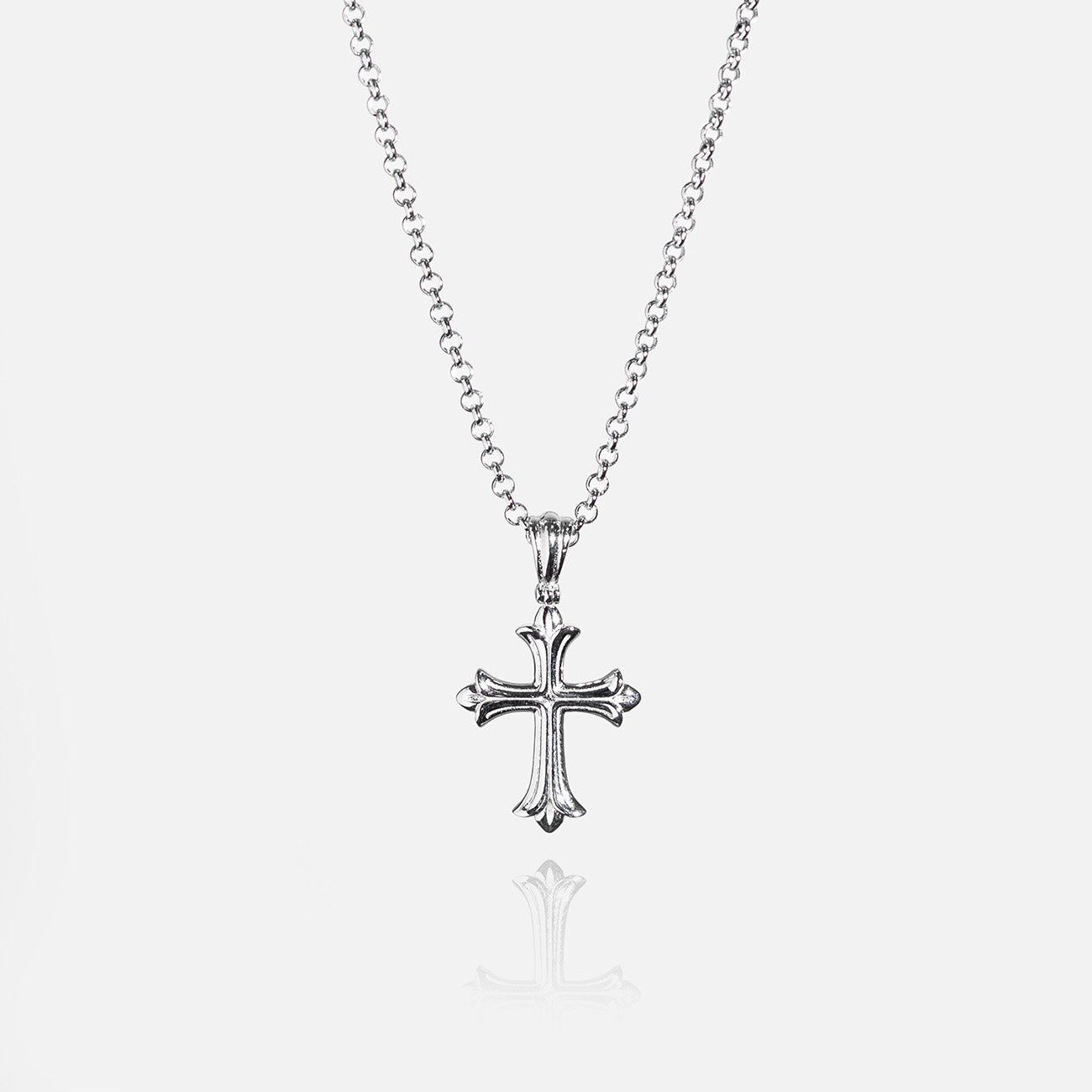 Silberne Kreuz Halskette mit feinem Anhänger aus 925 Sterlingsilber, wasserfest und rostfrei 